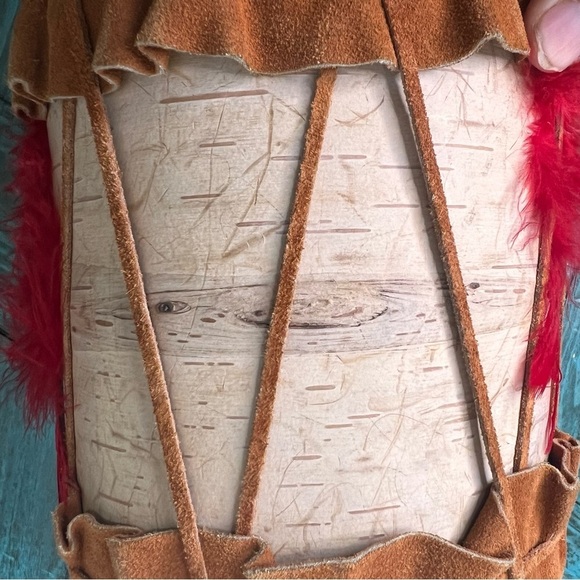Vintage Native American Canada Leather Wood Drum - Picture 15 of 16